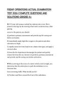 FISDAP OPERATIONS ACTUAL EXAMINATION TEST 2026 COMPLETE QUESTIONS AND SOLUTIONS GRADED A&plus;