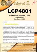 LCP4801 Assignment 2 &lpar;COMPLETE ANSWERS&rpar; Semester 1 2026 - DUE 2026