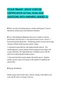 FITOUR PRIMARY GROUP EXERCISE CERTIFICATION ACTUAL EXAM 2026 QUESTIONS WITH ANSWERS GRADED A&plus;
