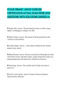 FITOUR PRIMARY GROUP EXERCISE CERTIFICATION ACTUAL EXAM PAPER 2026 QUESTIONS WITH SOLUTIONS GRADED A&plus;