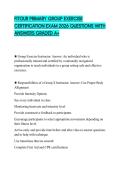 FITOUR PRIMARY GROUP EXERCISE CERTIFICATION EXAM 2026 QUESTIONS WITH ANSWERS GRADED A&plus;