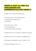 NURSING 104 EXAM 1 ULL SCRIPT 2026 TESTED QUESTIONS WITH COMPREHENSIVE SOLUTIONS GRADED A&plus;