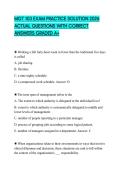 MGT 103 EXAM PRACTICE SOLUTION 2026 ACTUAL QUESTIONS WITH CORRECT ANSWERS GRADED A&plus;