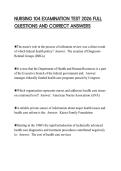 NURSING 104 EXAMINATION TEST 2026 FULL QUESTIONS AND CORRECT ANSWERS