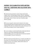 NURSING 108 EXAMINATION PAPER MIDTERM 2026 FULL QUESTIONS AND SOLUTIONS 100&percnt; CORRECT