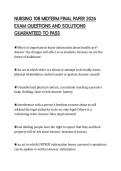 NURSING 108 MIDTERM FINAL PAPER 2026 EXAM QUESTIONS AND SOLUTIONS GUARANTEED TO PASS