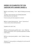 NURSING 205 EXAMINATION TEST 2026 QUESTIONS WITH ANSWERS GRADED A&plus;