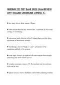 NURSING 220 TEST BANK 2026 EXAM REVIEW WITH SOLVED QUESTIONS GRADED A&plus;
