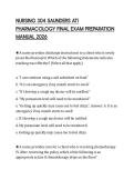 NURSING 304 SAUNDERS ATI PHARMACOLOGY FINAL EXAM PREPARATION MANUAL 2026