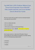 Nsg 6440 Week 4 APEA Predictor Midterm Exam  Newest Exam Preparation Newest 2026-2027  With Complete Questions And Correct Detailed  Answers&vert; Brand New Version