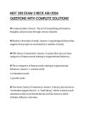 MGT 300 EXAM 3 NECK ASU 2026 QUESTIONS WITH COMPLETE SOLUTIONS