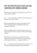 MGT 300 PRACTICE EXAM 3 NECK ASU 2026 QUESTIONS WITH VERIFIED ANSWERS