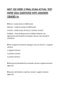 MGT 330 WEEK 5 FINAL EXAM ACTUAL TEST PAPER 2026 QUESTIONS WITH ANSWERS GRADED A&plus;