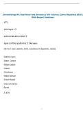 Dermatology-FA Questions and Answers &lpar;100 &percnt;Score&rpar; Latest Updated 2026 &vert;  With Expert Solutions