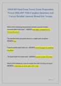 OSSF DR Final Exam Newest Exam Preparation  Newest 2026-2027 With Complete Questions And  Correct Detailed Answers&vert; Brand New Version 