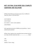 MGT 430 FINAL EXAM PAPER 2026 COMPLETE QUESTIONS AND SOLUTIONS