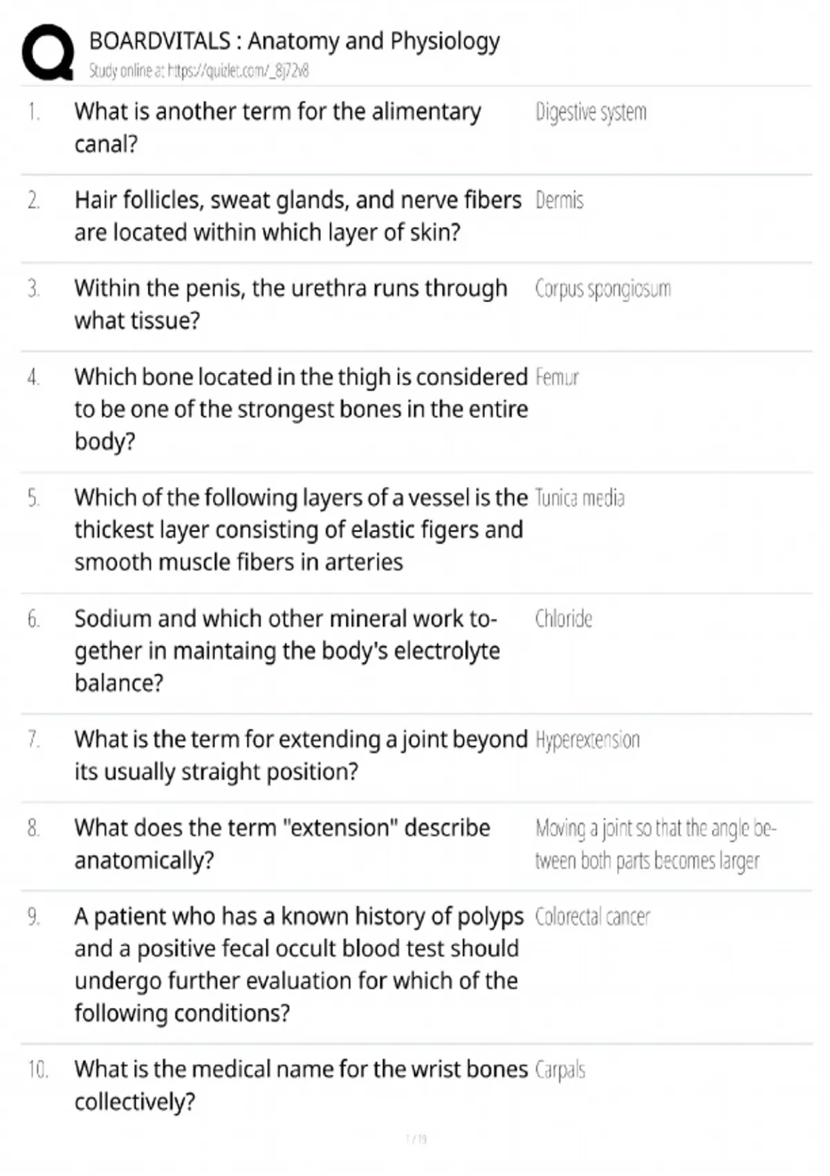 BoardVitals Anatomy and Physiology / Board Review Practice Questions ...