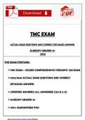 TMC EXAM  ACTUAL EXAM QUESTIONS AND CORRECT DETAIILED ANSWERS  ALREADY GRADED A&plus;  2025