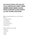 MGT 6615 ELITE REVIEW LATEST 2026 WITH ACTUAL QUESTIONS AND CORRECT VERIFIED ANSWERS ALREADY GRADED A PLUS 100 PERCENT GUARANTEED TO PASS CONCEPTS ALL WHAT YOU NEED LATEST EDITION