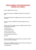 NURS 399 IMMUNITY EXAM QUESTIONS WITH ANSWERS 100&percnt; CORRECT 