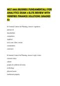 MGT 8803 BUSINESS FUNDAMENTALS FOR ANALYTICS EXAM 2 ELITE REVIEW WITH VERIFIED FINANCE SOLUTIONS GRADED A&plus;