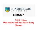 NR507 Week 3 Edapt&colon; Obstructive and Restrictive Lung Diseases &vert; 2026 Updated Study Guide