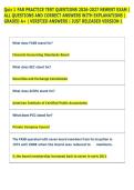 Quiz 1 FAR PRACTICE TEST QUESTIONS 2026-2027 NEWEST EXAM &vert;  ALL QUESTIONS AND CORRECT ANSWERS WITH EXPLANATIONS &vert;  GRADED A&plus; &vert; VERIFIED ANSWERS &vert; JUST RELEASED VERSION 1  