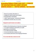 Accounting Midterm EXAM 2026-2027 &vert;&vert;COMPLETE  TEST BANK QUESTIONS AND CORRECT DETAILED  ANSWERSGRADED A&plus; &vert; VERIFIED ANSWERS &vert; JUST RELEASED   
