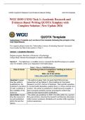 WGU D389 UXM3 Task 1&colon; Academic Research and Evidence-Based Writing QUOTA Template with Complete Solution &vert; New Update 2026