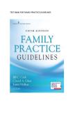 Test bank for Family Practice Guidelines graded A&plus;