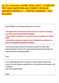 CLC 011 Contracting  EXAM 2026-2027 &vert;&vert;COMPLETE  TEST BANK QUESTIONS AND CORRECT DETAILED  ANSWERSGRADED A&plus; &vert; VERIFIED ANSWERS &vert; JUST  RELEASED