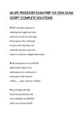 MI LIFE PRODUCER EXAM PREP 134 2026 EXAM SCRIPT COMPLETE SOLUTIONS