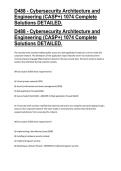 D488 &ndash; Cybersecurity Architecture and Engineering &lpar;CASP&plus;&rpar; &vert; 2026 Updated Study Guide