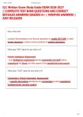 CLC Written Exam Study Guide EXAM 2026-2027  