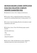 MICHIGAN BUILDERS LICENSE CERTIFICATION EXAM 2026 EVALUATION COMPLETE ANSWERS GUARANTEED PASS