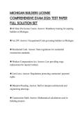 MICHIGAN BUILDERS LICENSE COMPREHENSIVE EXAM 2026 TEST PAPER FULL SOLUTION SET
