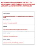 WGU C165 Unit 4&colon; Chemistry NEWEST 2026-2027 &vert; ALL  QUESTIONS AND CORRECT ANSWERS WITH EXPLANATIONS  &vert; GRADED A&plus; &vert; VERIFIED ANSWERS &vert; JUST RELEASED 