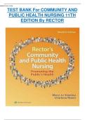 TEST BANK For Rector's Community and Public Health Nursing&colon; Promoting the Public's Health Eleventh&comma; North American Edition by MARY JO STANLEY&vert;&vert;ISBN&colon;9781975238933