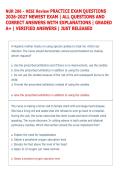 NUR 206 - HESI Review PRACTICE EXAM QUESTIONS  2026-2027 NEWEST EXAM &vert; ALL QUESTIONS AND  CORRECT ANSWERS WITH EXPLANATIONS &vert; GRADED  A&plus; &vert; VERIFIED ANSWERS &vert; JUST RELEASED  