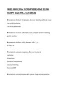 NURS 480 EXAM 1 COMPREHENSIVE EXAM SCRIPT 2026 FULL SOLUTION