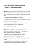 NURS 480 EXAM 1 FINAL PAPER 2026 COMPLETE ANSWERS VERIFIED