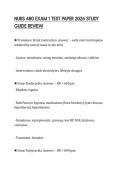 NURS 480 EXAM 1 TEST PAPER 2026 STUDY GUIDE REVIEW