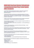 NRNP 6635 Final Exam Review&colon; Schizophrenia  &vert; Comprehensive Exam Prep &vert; Latest Update  2026 &vert; Graded A&plus;