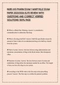 NURS 615 PHARM EXAM 1 MARYVILLE EXAM PAPER 2025&sol;2026 ELITE REVIEW WITH QUESTIONS AND CORRECT VERIFIED SOLUTIONS 100&percnt; PASS