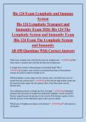 Bio 124 Exam 2026&colon; The Complete Lymphatic & Immune System Questions &A answers&vert; 450&plus; Verified Questions & Answers