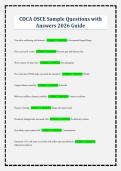 CDCA OSCE Sample Questions with Answers 2026 Guide