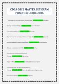 CDCA OSCE MASTER SET EXAM PRACTICE GUIDE 2026