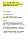 A&period;4 - CompTIA CySA&plus; CS0-003 Certification Practice Exam Questions With 100- Verified Answers&period;docx