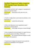 Certified Playground Safety Inspector CPSI Sample Exam Questions And Answers&period;docx