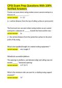 CPSI Exam Prep Questions With 100- Verified Answers&period;docx